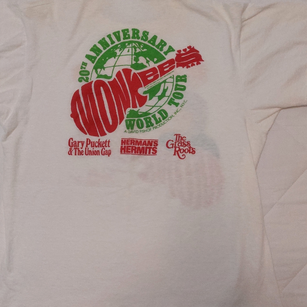 Original 1986 Monkees 20th Anniversary Tour T-shirt XL - Picture 2 of 8